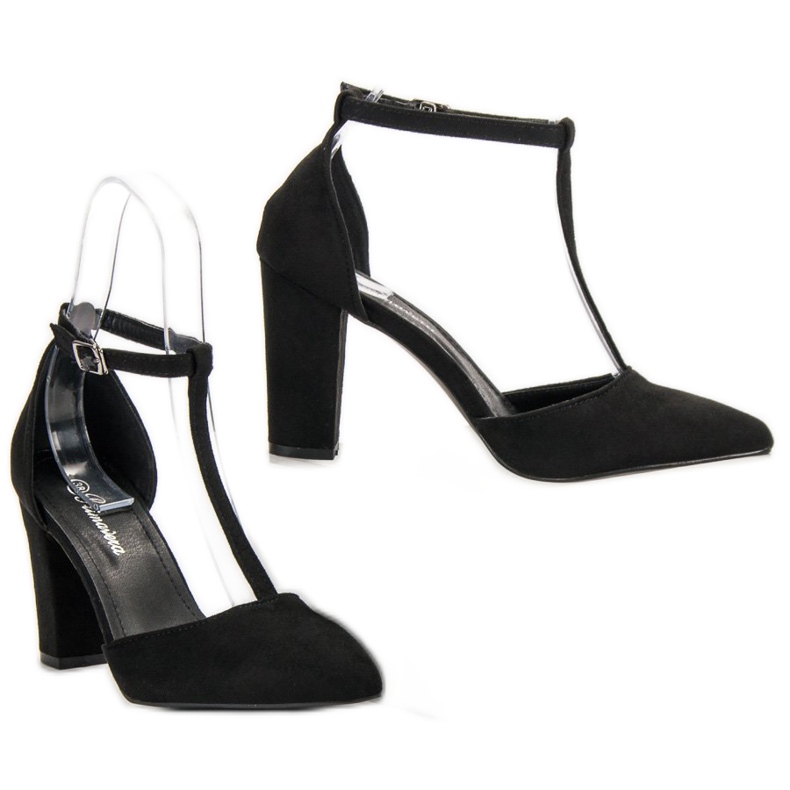 Primavera Crne pumpe na stupu crna 1