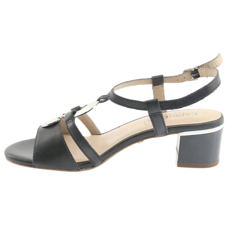 Sandale s ukrasom Caprice 28211 tamnoplave mornarsko plava siva 2