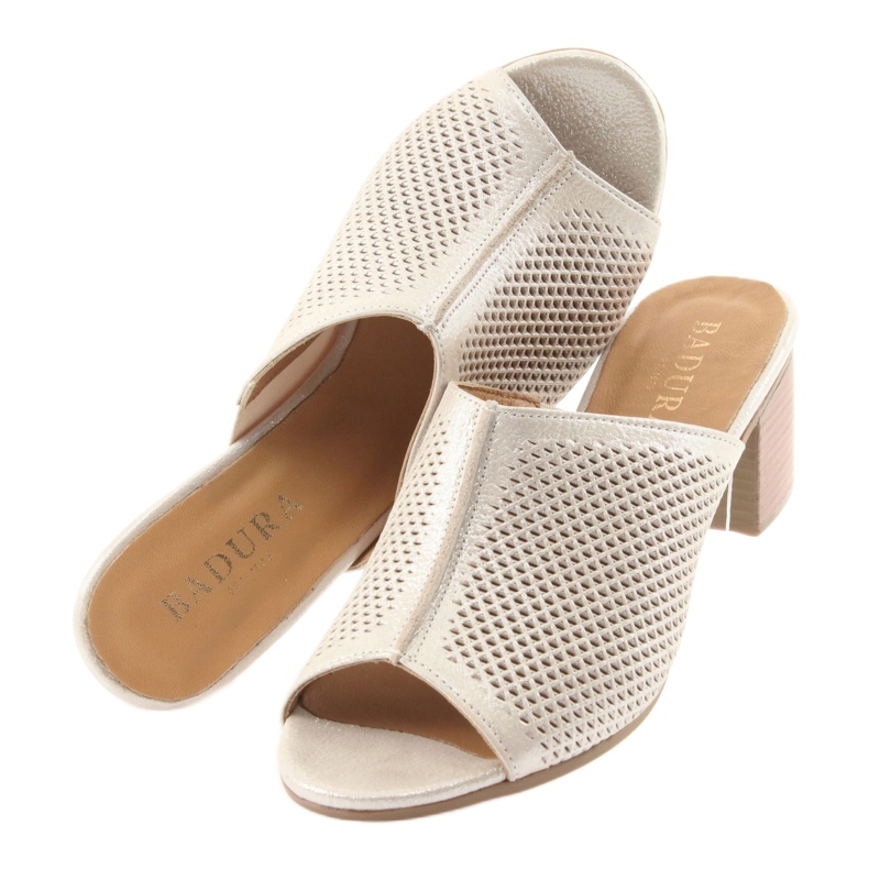 Ženske papuče Badura 5311 zlatne žuta boja višebojan 4