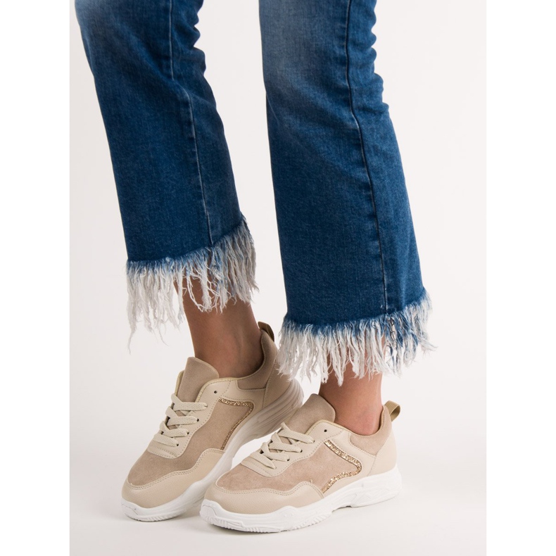 SHELOVET Modne tenisice bež 1