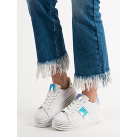 SHELOVET Bijele cipele na platformi bijela 2