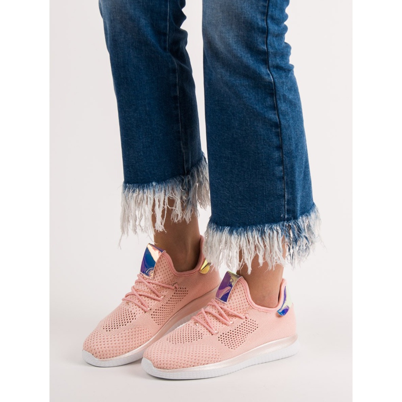 SHELOVET Tekstilne sportske cipele ružičasta 2