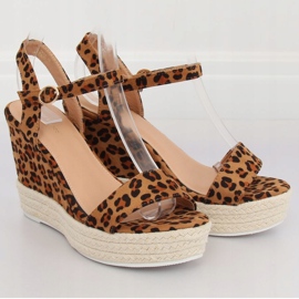 Sandale na klin pete leopard JS-2952 Leopard smeđa 2