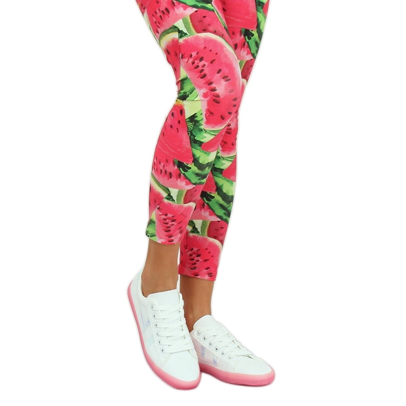 Ženske bijele i ružičaste tenisice B0-08 BIJELA / BESKVA ružičasta 2