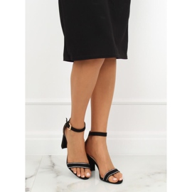 Crne sandale na postolju A8020 Black crna 2
