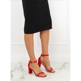 Sandale na postolju crvene A8020 Crvene crvena 1