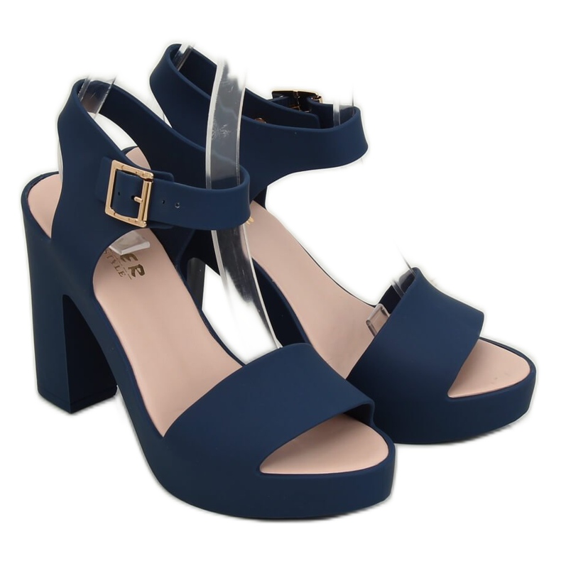 Sandale s visokim potpeticama Meliski KM202 Mornarsko plava tamnoplava 1