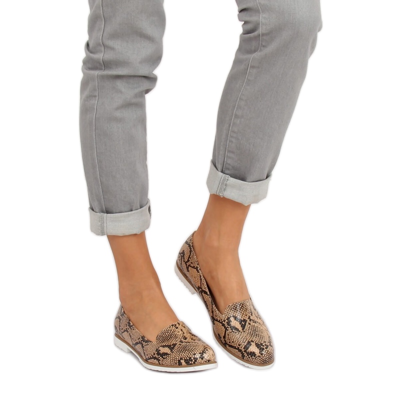 Natikače lordsy zmijska koža MM50188 Snake smeđa 1