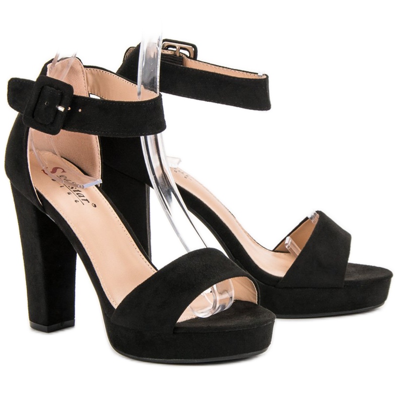 Seastar Seksi sandale na platformi crno 1