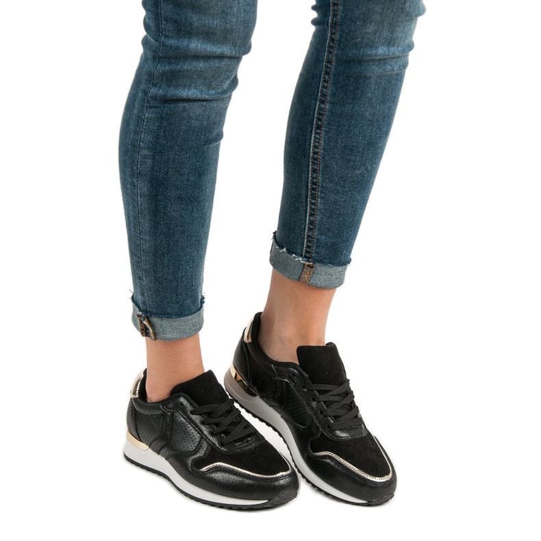 SHELOVET Ležerna sportska obuća crna 1