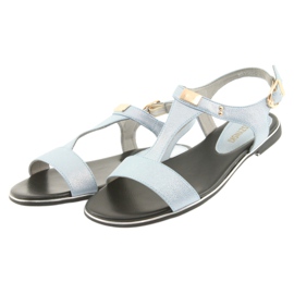 M.Daszyński Sandale plavi biser Daszyński MR1583-7 plava 3