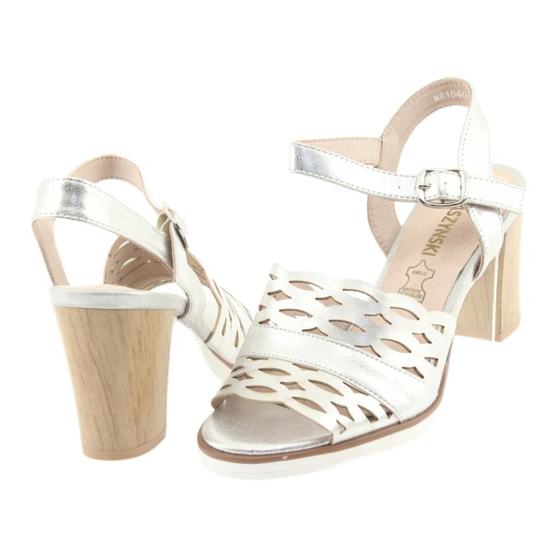 M.Daszyński Srebrne sandale Daszyński 1846 post siva 4