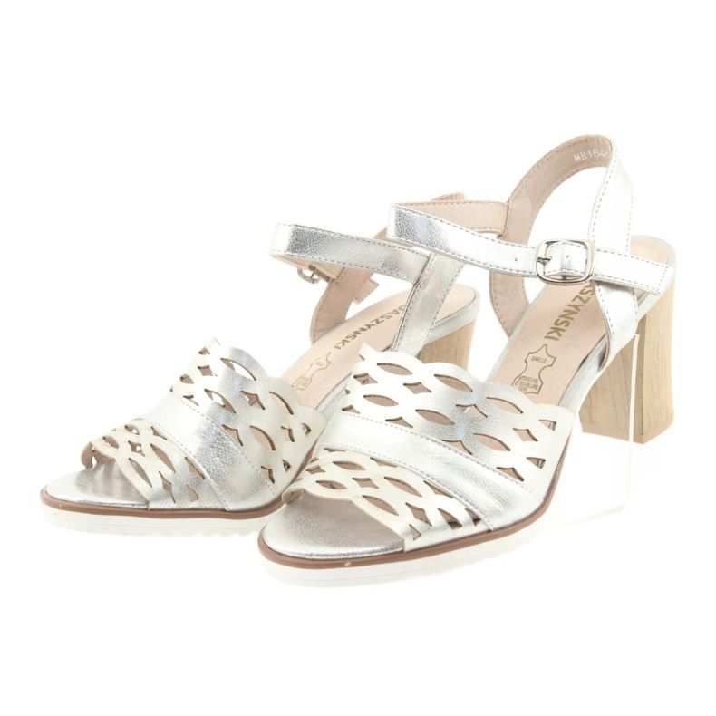 M.Daszyński Srebrne sandale Daszyński 1846 post siva 3