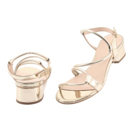 Edeo 3386 zlatne sandale s potpeticom zlatni 4