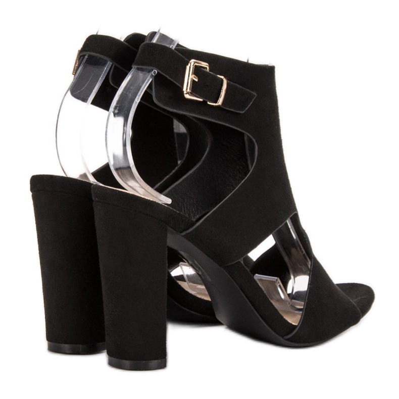 Ideal Shoes Seksi sandale s visokim potpeticama crna 1