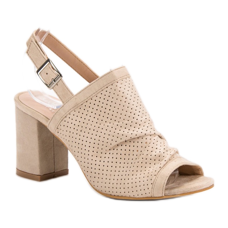 Sixth Sense Ažur sandale na šanku smeđa 1