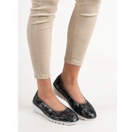 Filippo Tamnoplave kožne baletne cipele plava 1