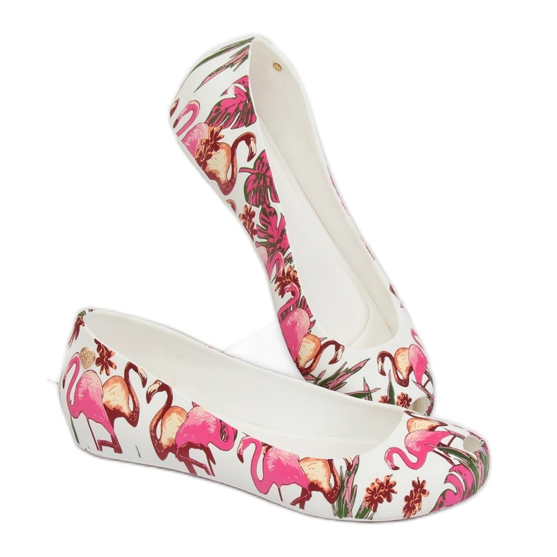 Meliski s bijelim flamingosima CK85 Bijela ljubičasta raznobojna 2