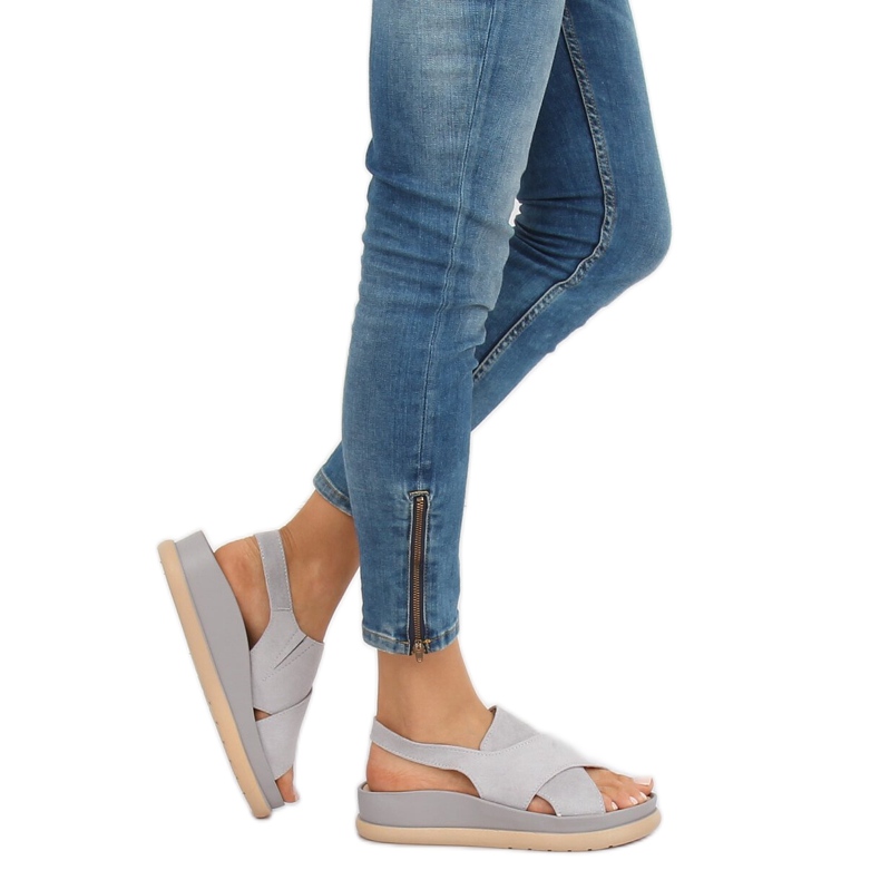 Ženske sandale sive boje G-202 Grey siva 1