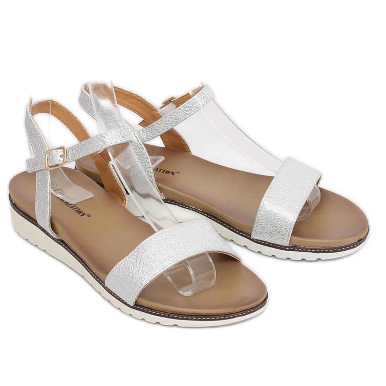 Srebrne ženske sandale S18-33 Srebrne siva 2
