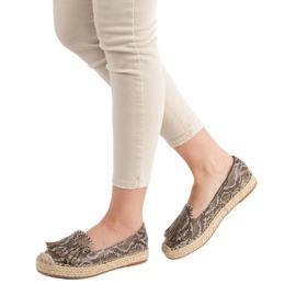 Snake Print VICES Espadrile smeđa raznobojna 1