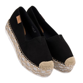 Forever Folie Crne espadrile na platformi crno 1