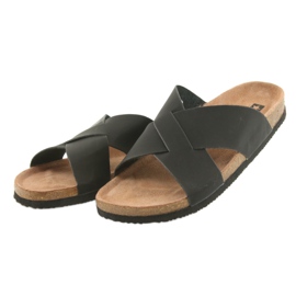 Muške profilirane crne papuče Big Star 174603 crna 3