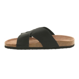 Muške profilirane crne papuče Big Star 174603 crna 2