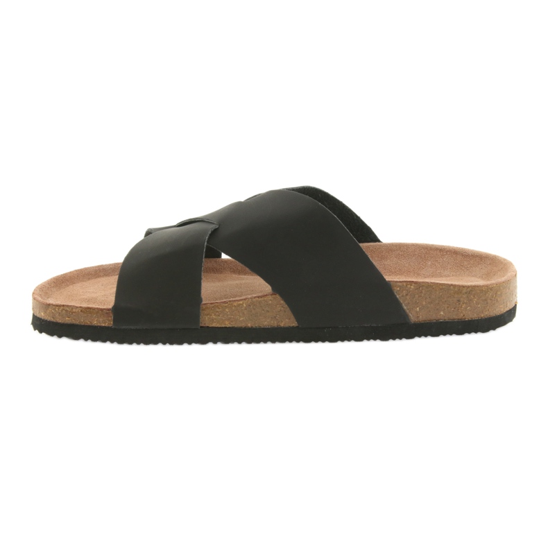 Muške profilirane crne papuče Big Star 174603 crna 2