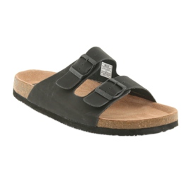 Muške profilirane crne papuče Big Star 174605 crno 1