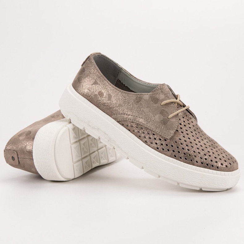 Goodin Lagane kožne cipele raznobojna žuta boja 2