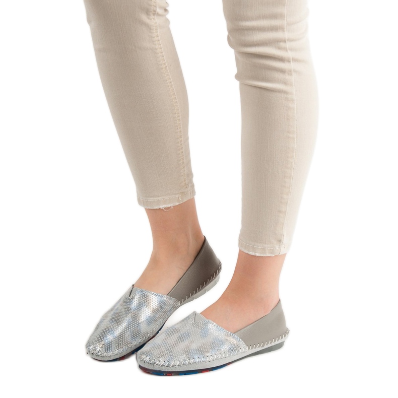 Goodin Kožne cipele na klizanje siva 1