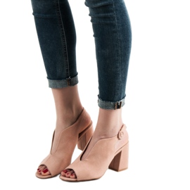 Milaya Ugrađene sandale ružičasta 1