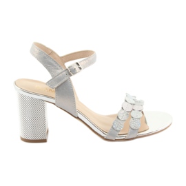 Ženske srebrne sandale Gamis 3658 plava siva ružičasta 1