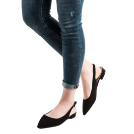 SHELOVET Modne balerinke od antilopa crna 1