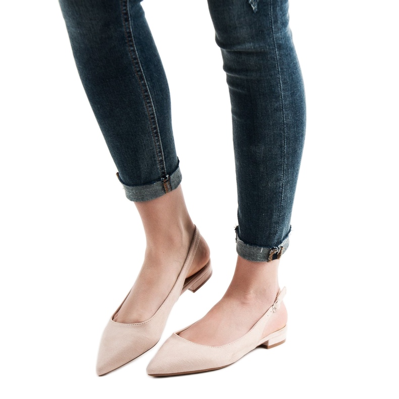 SHELOVET Modne balerinke od antilopa smeđa 2