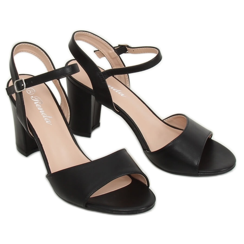 Crne sandale sa visokim potpeticama FZ583 Black crna 2