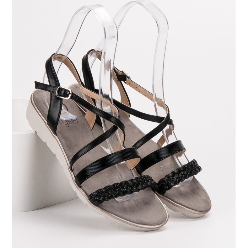 Kylie Crne sandale na platformi crno 1