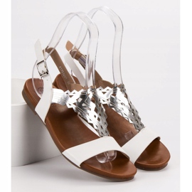 Kylie Elegantne ravne sandale bijela 1