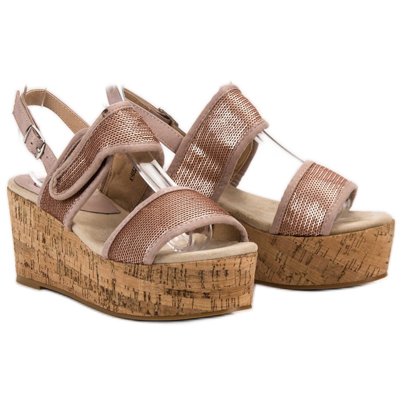 Kylie Sandale na čičak ružičasta 1