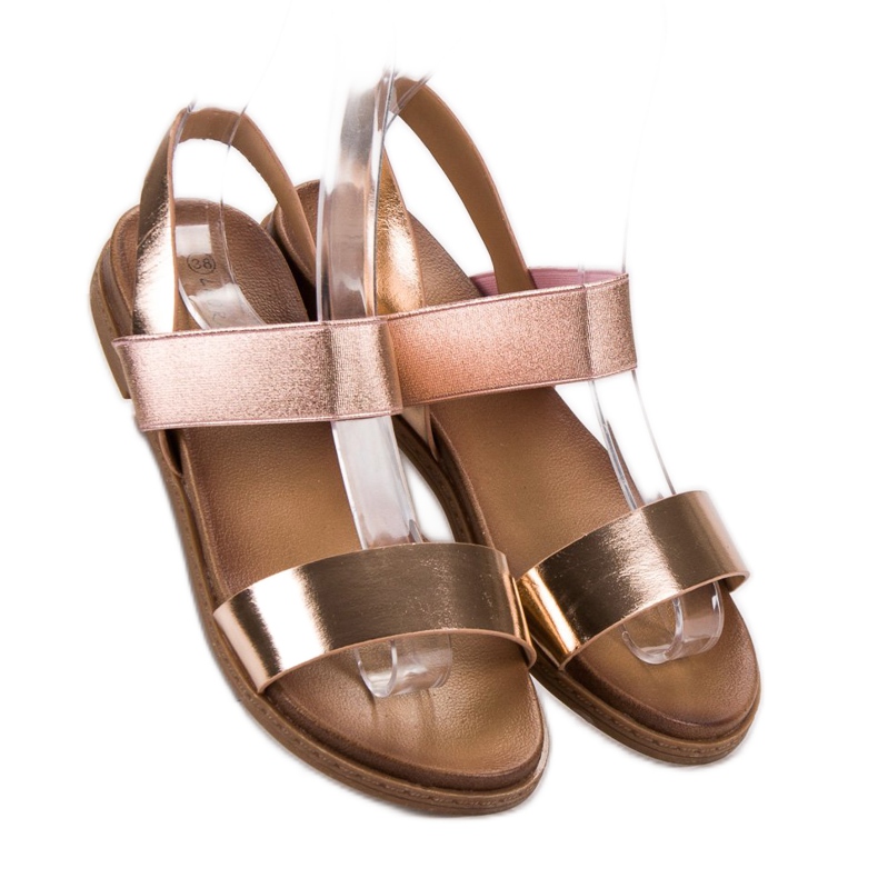 Laura Mode Sandale na klizanje žuta boja 1