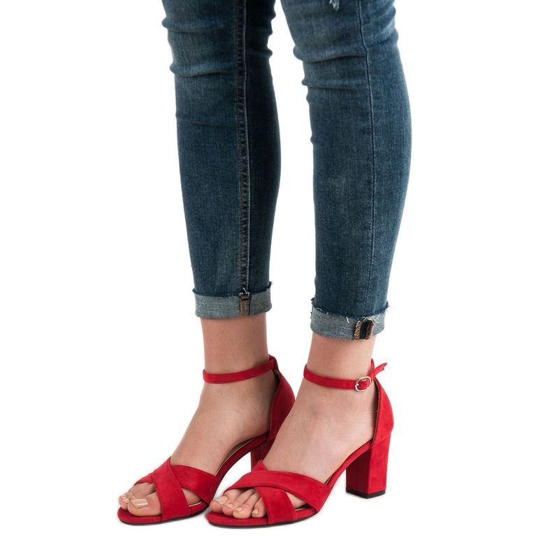 Best Shoes Crvene antilop sandale crvena 1