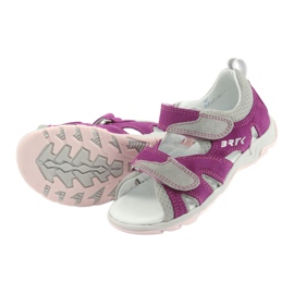 Sandale na čičak Bartek 16187 roza/sive ružičasta 5