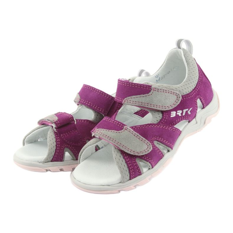 Sandale na čičak Bartek 16187 roza/sive ružičasta 3