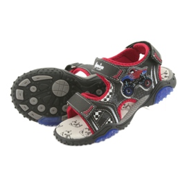 American Club Sandal Monster Truck HL18 umetak od crne/crvene kože crno 4