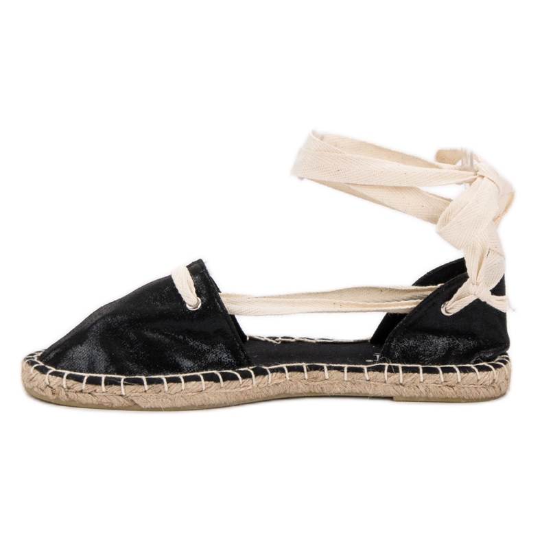 Cm Paris Espadrile sa čvorovima crno 1