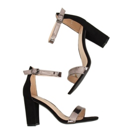 Crne GF-WL-35 Crne sandale na stupu crna 1