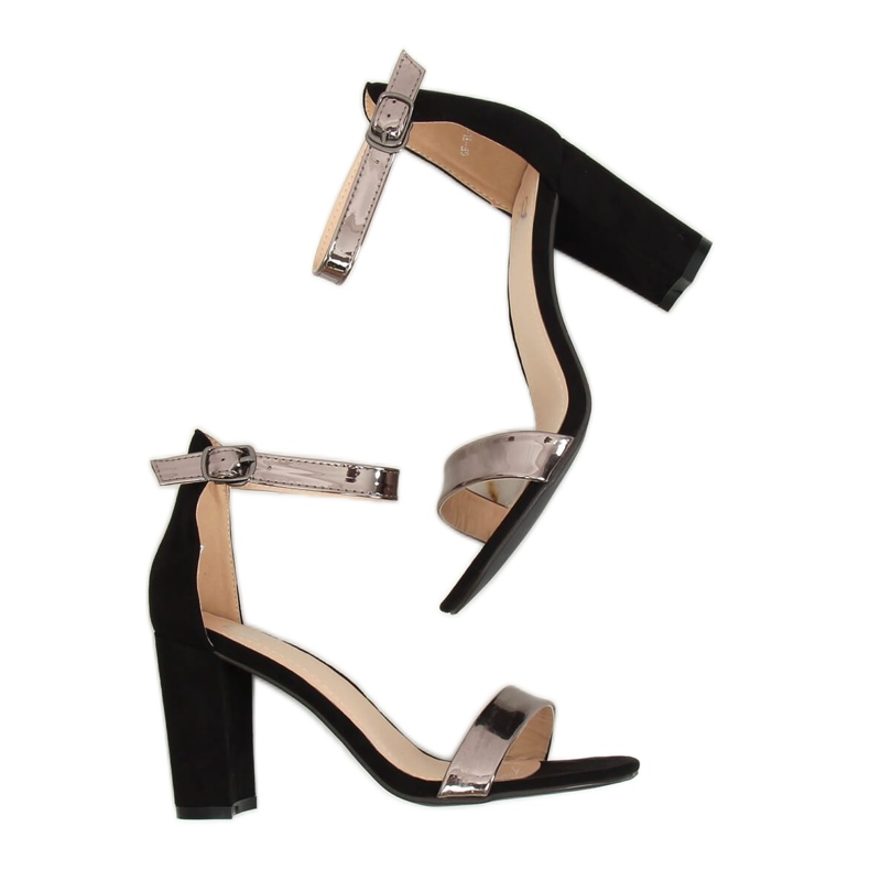 Crne GF-WL-35 Crne sandale na stupu crno 1