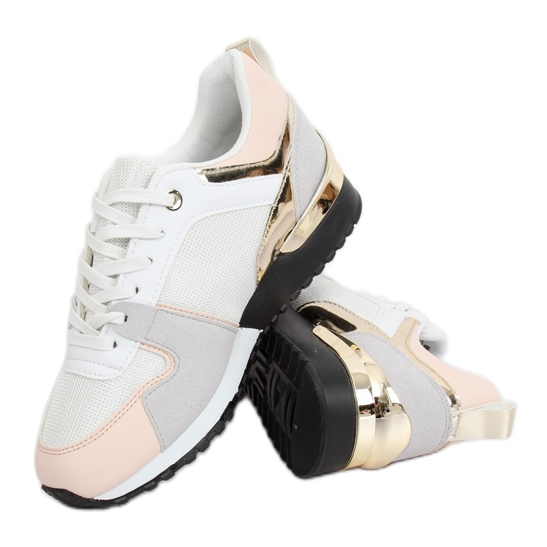 Bijele sportske cipele B-01 BIJELE / ROZE bijela raznobojna 1
