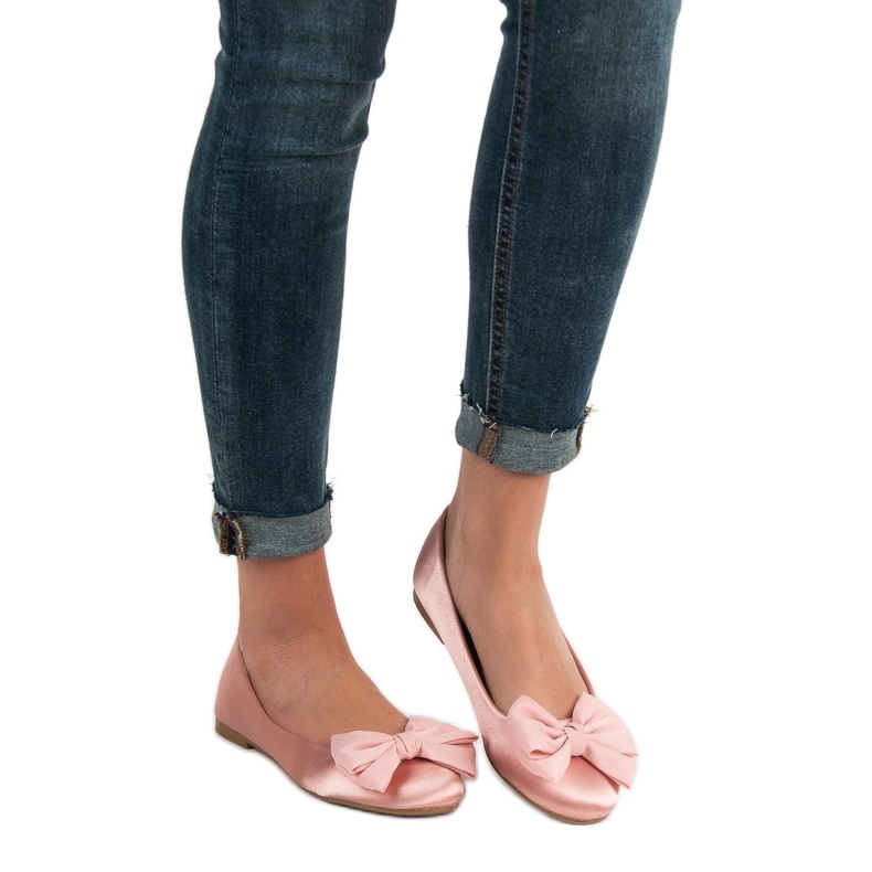 BELLAMILA Satenske balerine ružičasta 1